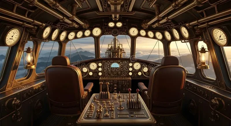 澳门六合APP下载蒸汽飞艇驾驶舱内部